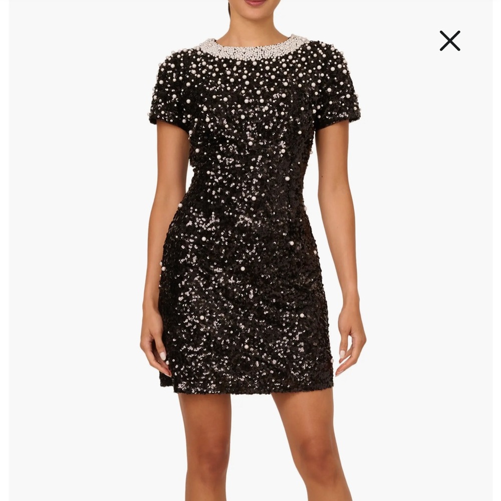 Pearl & Sequin Cocktail Minidress